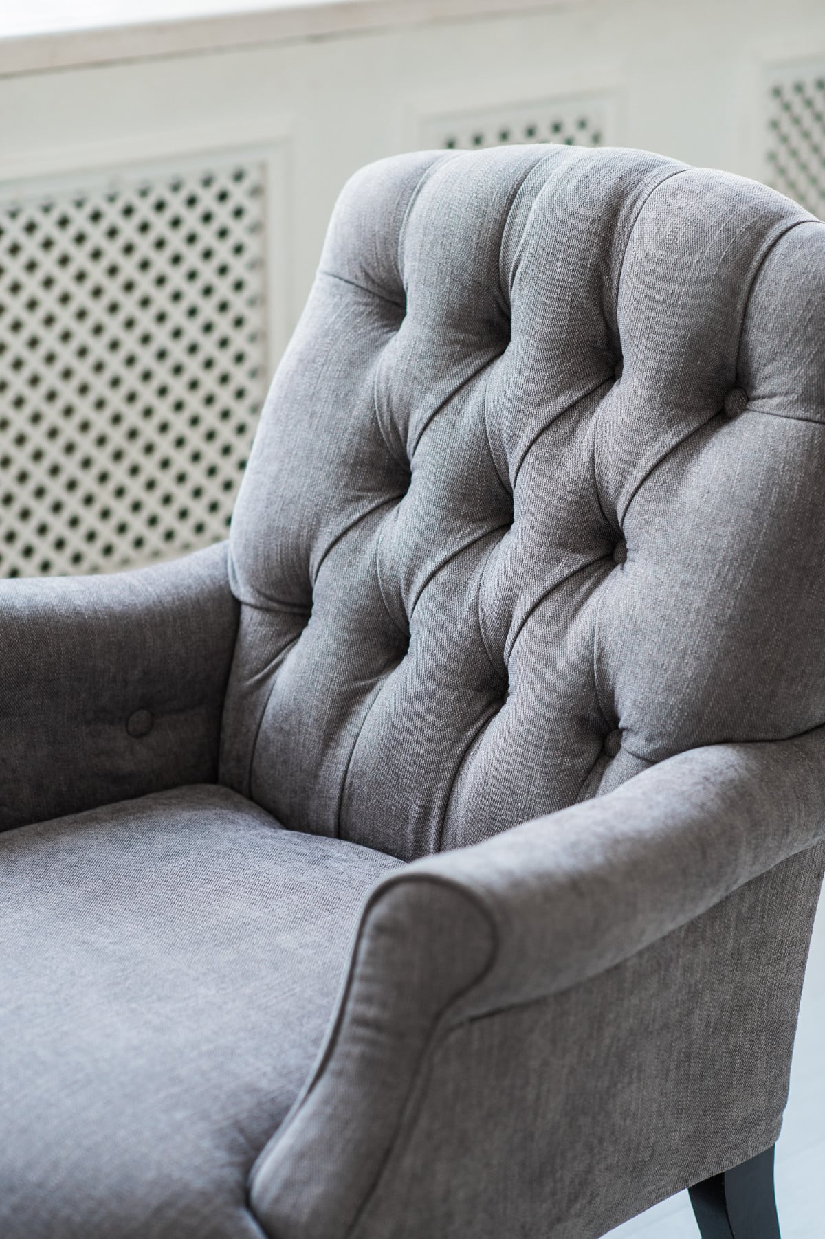 Gros plan sur la texture d'un sofa retapissé